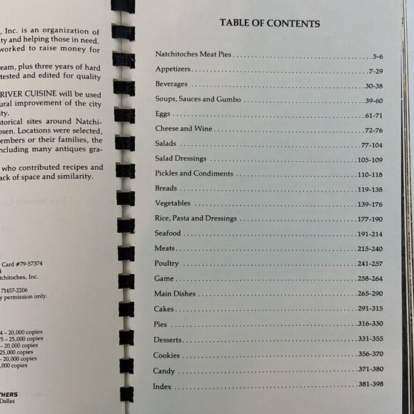Cane River Cuisine Cookbook Service League Of Natchitoches LA 1987 Spiral-Bound - Picture 5 of 16